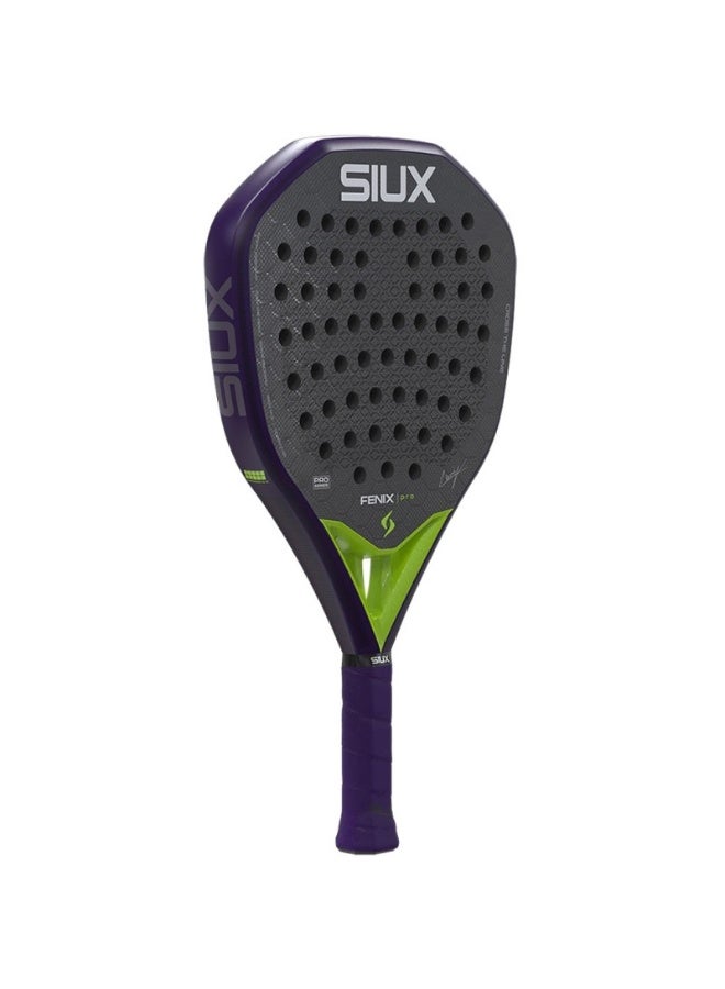 SIUX مضرب بادل Siux Fenix ​​Pro Glow Purple 2026 - مضرب قوي بتصميم ماسي مع ألياف كربونية 12K، ونواة EVA، ونسيج ثلاثي الأبعاد للاعبين المحترفين - Image 3