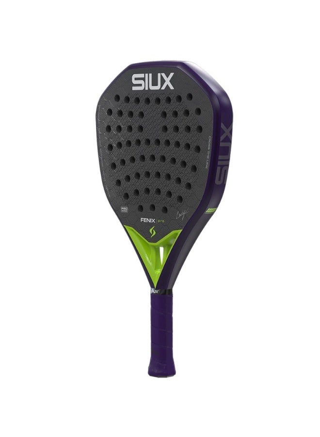 SIUX مضرب بادل Siux Fenix ​​Pro Glow Purple 2026 - مضرب قوي بتصميم ماسي مع ألياف كربونية 12K، ونواة EVA، ونسيج ثلاثي الأبعاد للاعبين المحترفين - Image 4