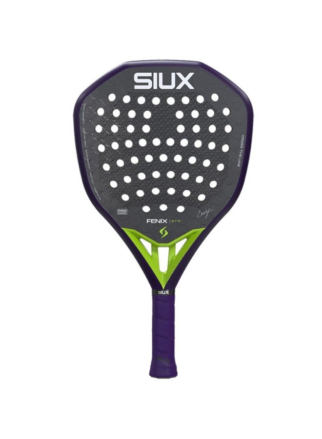 SIUX مضرب بادل Siux Fenix ​​Pro Glow Purple 2026 - مضرب قوي بتصميم ماسي مع ألياف كربونية 12K، ونواة EVA، ونسيج ثلاثي الأبعاد للاعبين المحترفين - Image 2