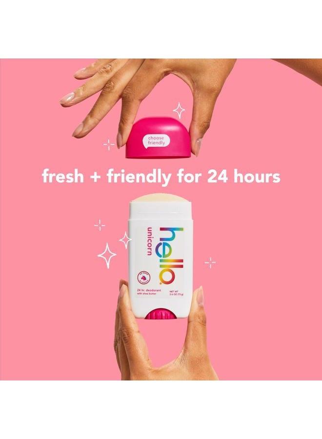 Hello Unicorn Aluminum Free Deodorant for Women, Girls, Safe for Kids, Dermatologically tested, Natural Fragrance, 2 Pack - Image 4
