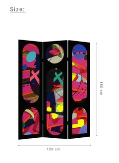 Merry Moments Room Divider Stunning Screen Hinged Panels 3 Panel Foldable Panel Screen Movable Partition Privacy Separator Wall Furniture Indoor Bedroom Office Size: H180cm x W120 cm  - Image 4