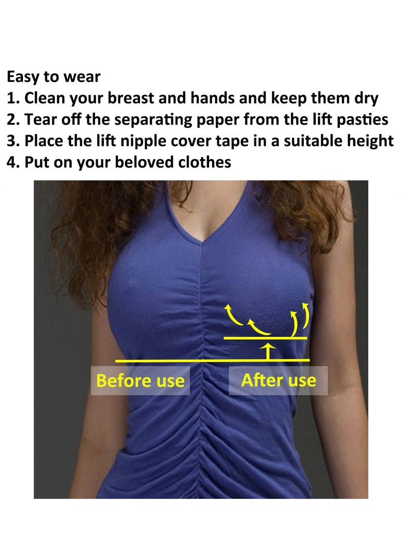 SUNSAR Women's 2Pack Push Up Sticky Bra, Adhesive Invisible Backless Strapless Bra Reusable Invisible Silicone Bras - Image 5