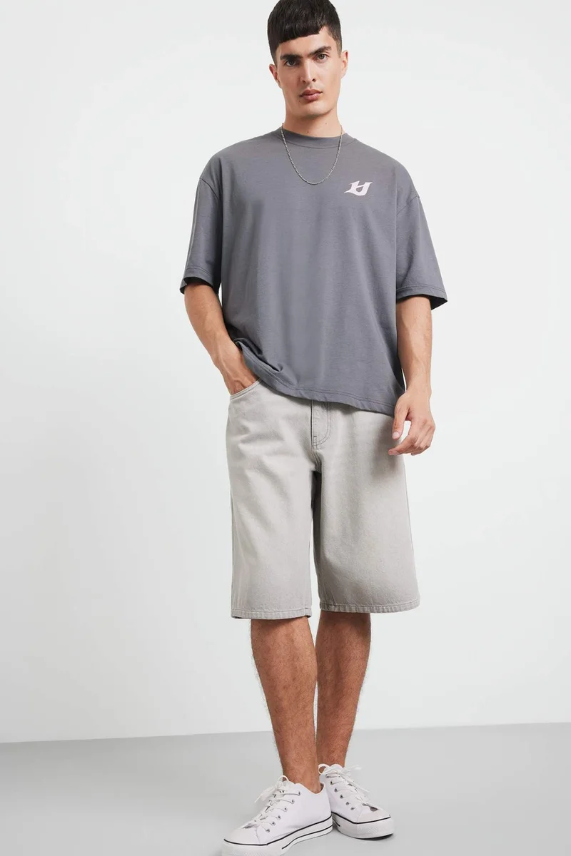 Defacto Loose Fit Crew Neck Printed Back T-Shirt