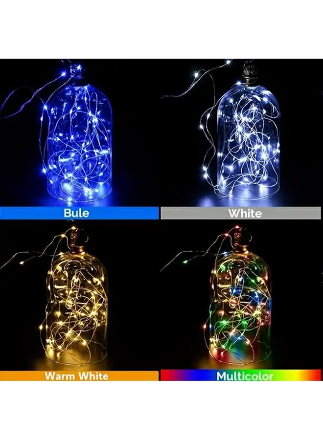 20 مصباح LED 2 متر 6 56 قدم أضواء خيطية متعددة الألوان لتزيين الداخلية والهواء الطلق - Image 2