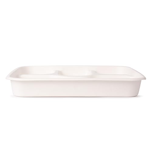 Shrayati Sugarecane Bagasse Plates - 25 Pcs, 4 Compartment, Rectangle Disposable Plates for Parties, Use and Throw Plates, Eco-Friendly - Image 3