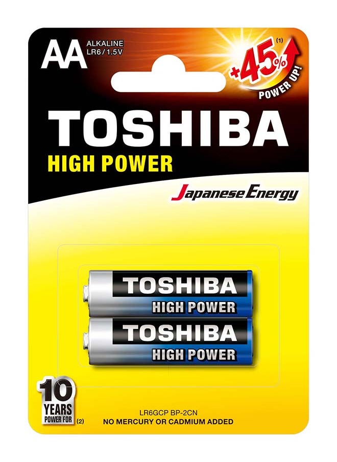 Toshiba - بطارية عالية القوة LR 06 AA 2 قطعة - Image 1