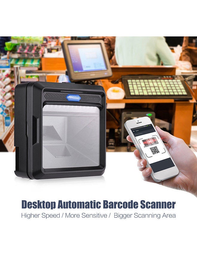Generic - High Speed Barcode Scanner 1D 2D QR Code Bardcode Reader Accurate Code Scanning USB Interface Automatic Barcode Scanner for Supermarket Warehouse - Image 1
