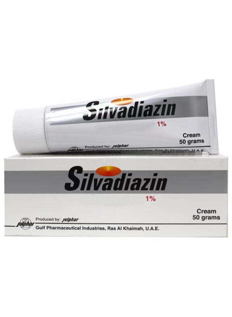 Julphar Silvadiazin 1% Cream 50g – Skin Protection & Care Formula - Image 2