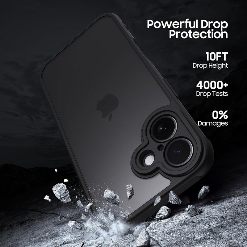 Demark Matte Case for iPhone 16,Frosted Translucent Back Phone Cover,Shockproof Drop Protection Cover for iPhone 16 Case (iphone 16) - Image 4