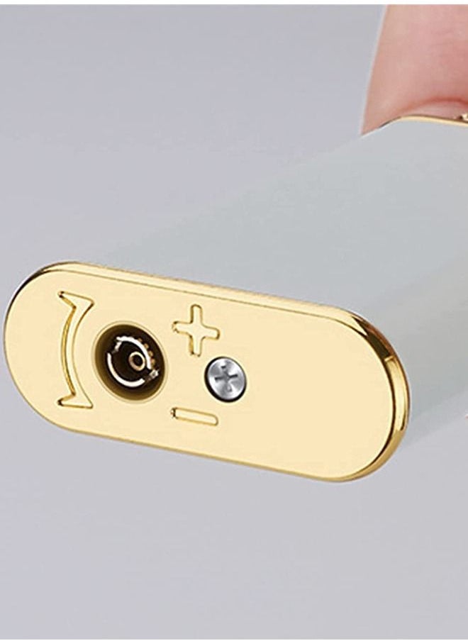 S-Color - Refillable Magic Windproof Dual Arc Double Flame Lighter Gold Crocodile（Without Gas） - Image 1