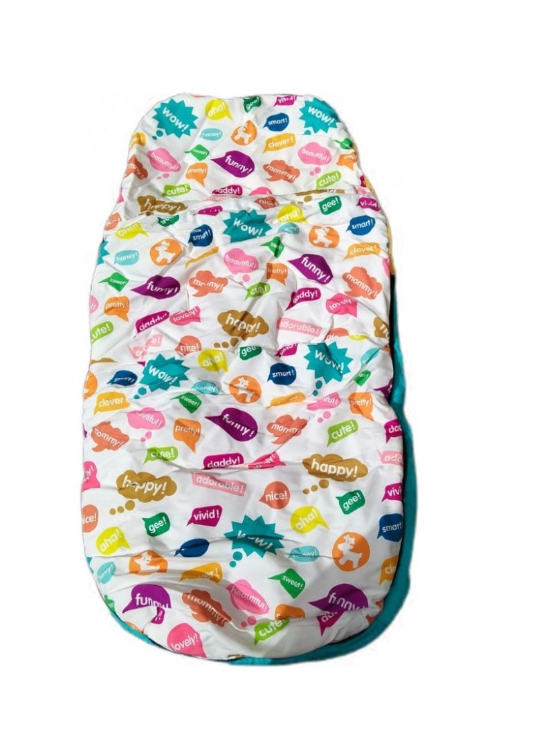 Hababy-012 Baby Sleeping Bag for Newborns – Soft, Padded & Breathable Travel Nest for Stroller, Outdoor & Travel Use (Green/Orange) - Image 2