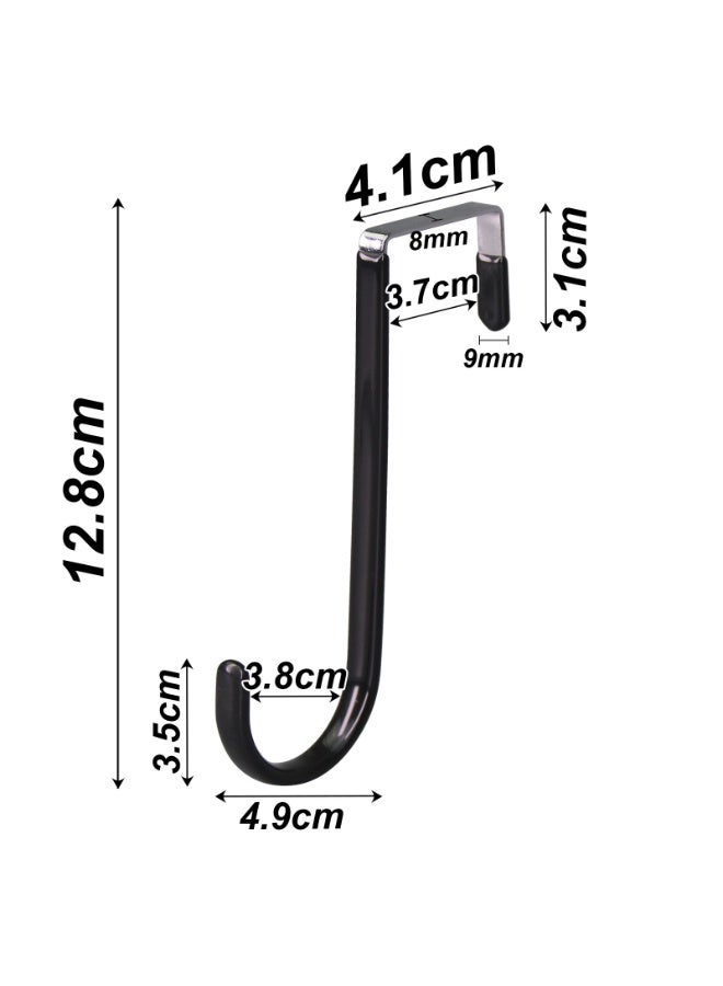 4 Pack Over The Door Hooks, Heavy Duty Organizer Hanging Hooks for Hanging Clothes, Towels, Hats, Coats, Bags - Image 3