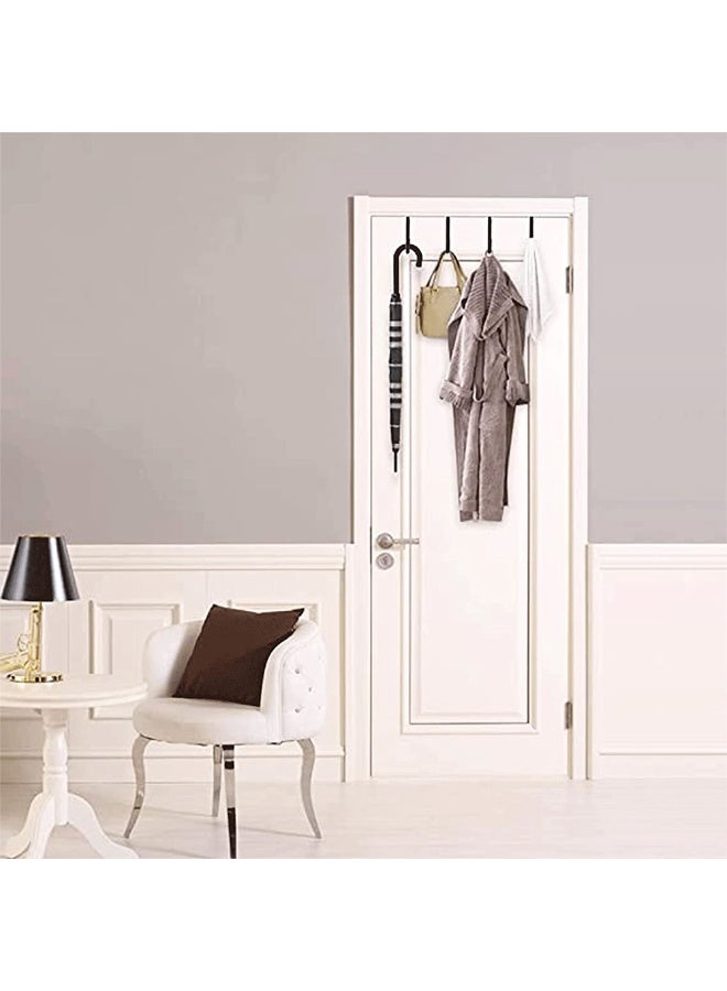 4 Pack Over The Door Hooks, Heavy Duty Organizer Hanging Hooks for Hanging Clothes, Towels, Hats, Coats, Bags - Image 5
