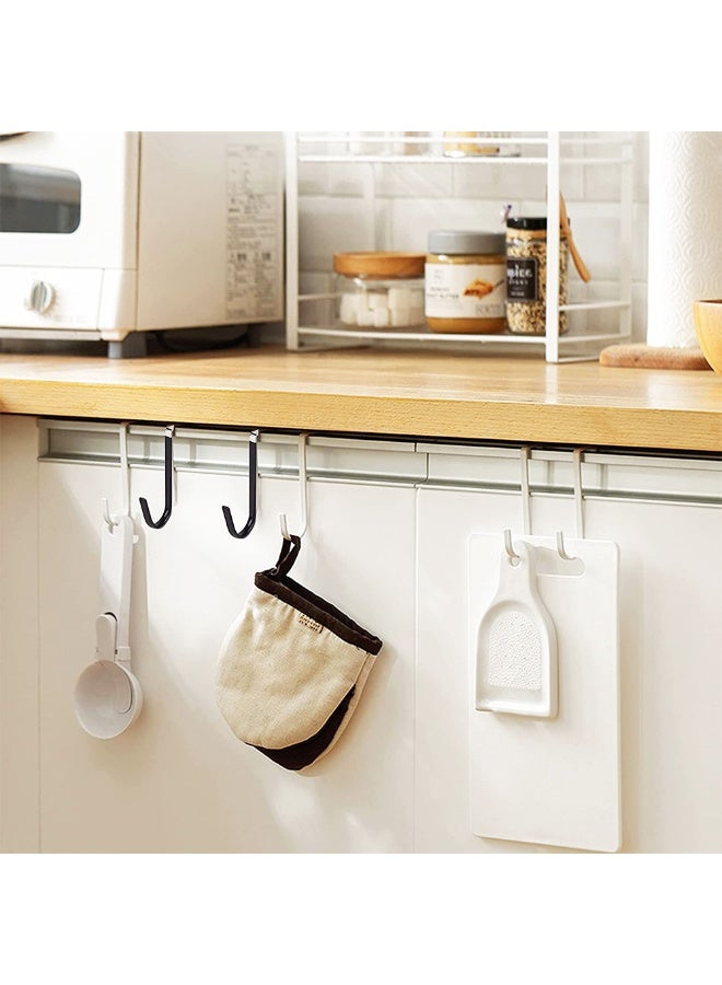 4 Pack Over The Door Hooks, Heavy Duty Organizer Hanging Hooks for Hanging Clothes, Towels, Hats, Coats, Bags - Image 2