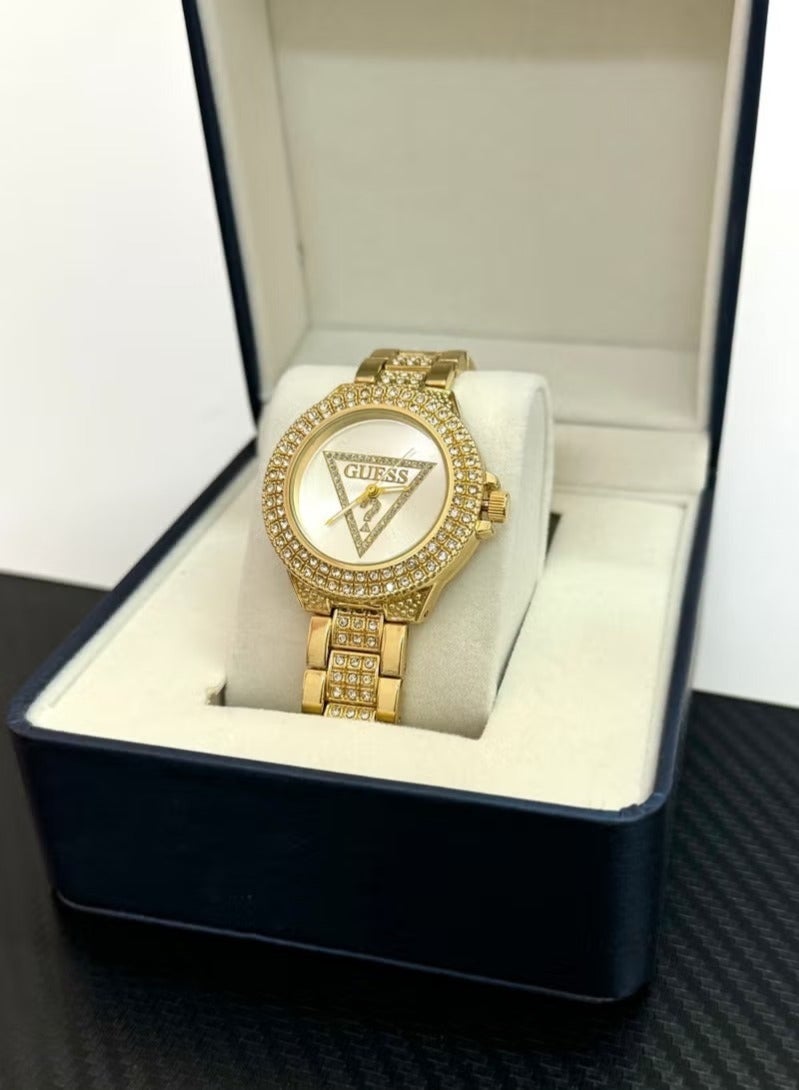 Guest Women's Stainless Steel Two-Tone Crystal Accented Watch - Image 2