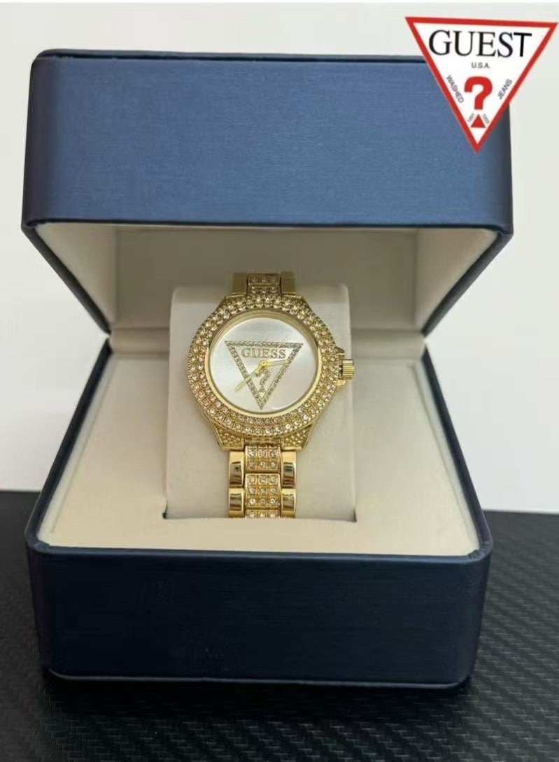 Guest Women's Stainless Steel Two-Tone Crystal Accented Watch - Image 1