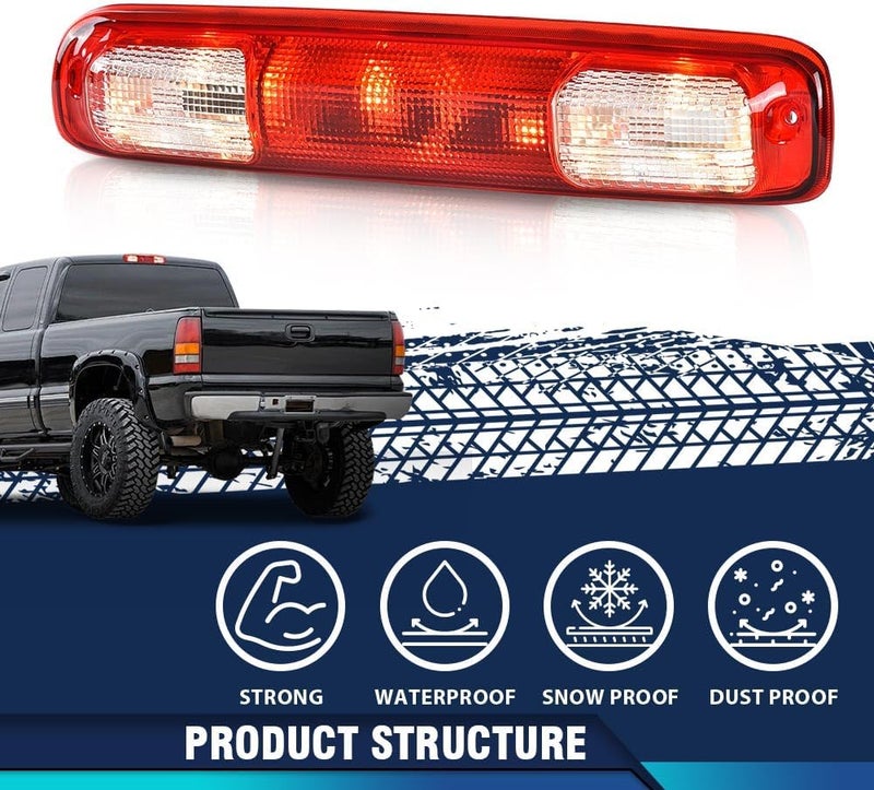 PIT66 High Mount 3rd Brake Light Compatible with 1999-2006 Chevy Silverado GMC Sierra 1500 2500 3500 & HD/Fit 2007 Silverado Sierra 1500 2500 3500 & HD Classic Models - Image 3