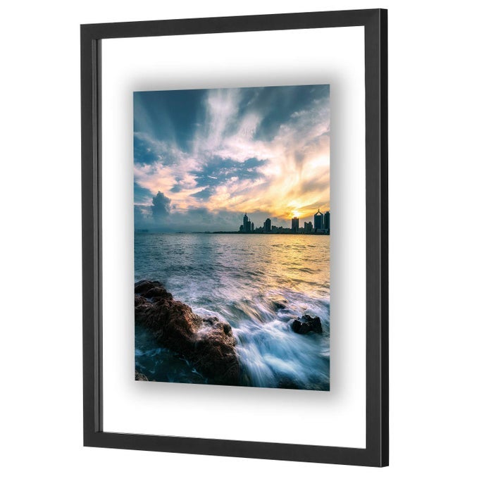 16X20 INCH FLOATING FRAME BLACK WOOD DOUBLE GLASS FLOAT PICTURE FRAME DISPLAY 16X2011X14 INCH PHOTOS OR PLANT OR PETAL SPECIMENS FOR WALL HANGING MOUNTING ACCESSORIES INCLUDED