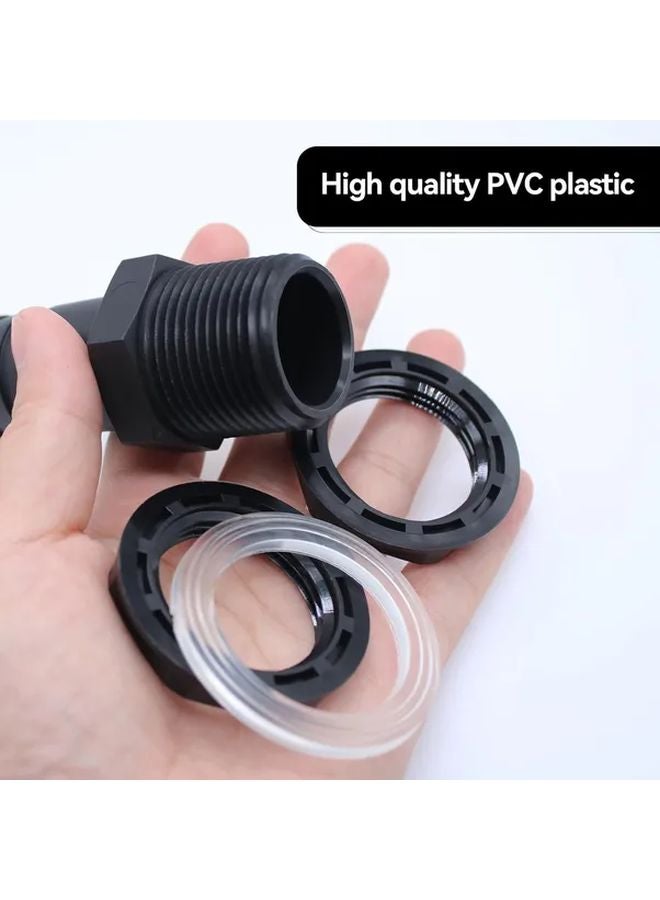 4 Plastic Bucket Base Pagoda Connectors 1 Inch External Thread Rain Barrel Fitting - Image 5