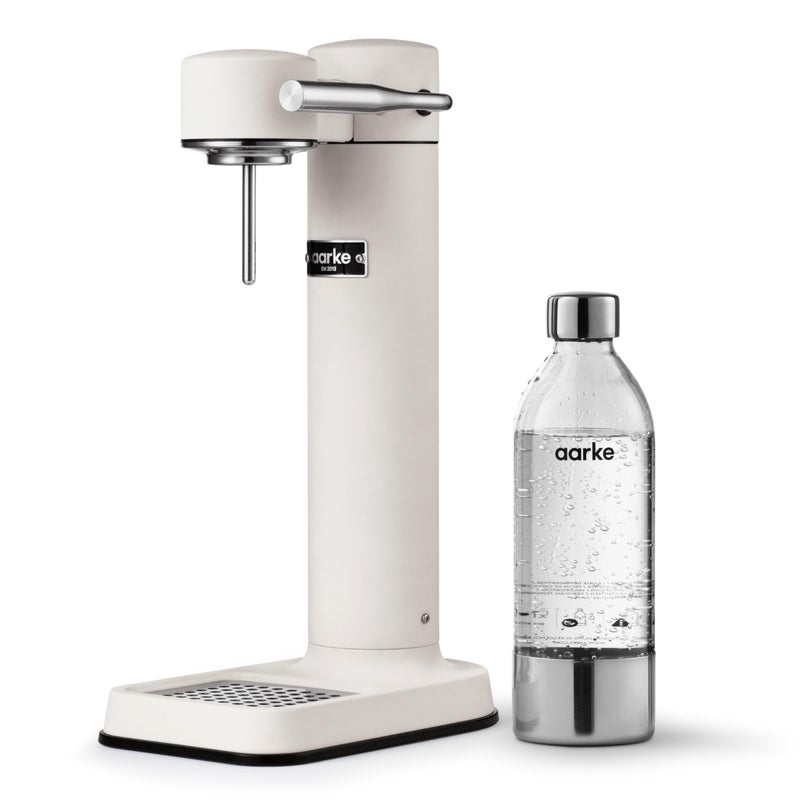 aarke Carbonator llI  Sparkling  Carbonation Water Machine Stainless Steel with PET BPAFree Reusable Bottle Volume 800 mL Matte White