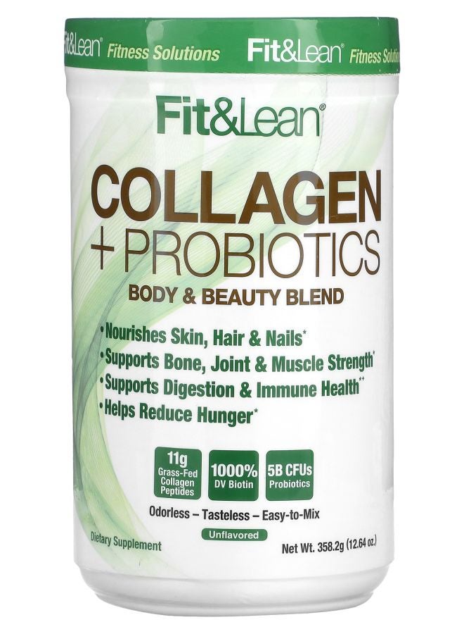 Fit & Lean Collagen + Probiotics Unflavored 12.64 oz (358.2 g)