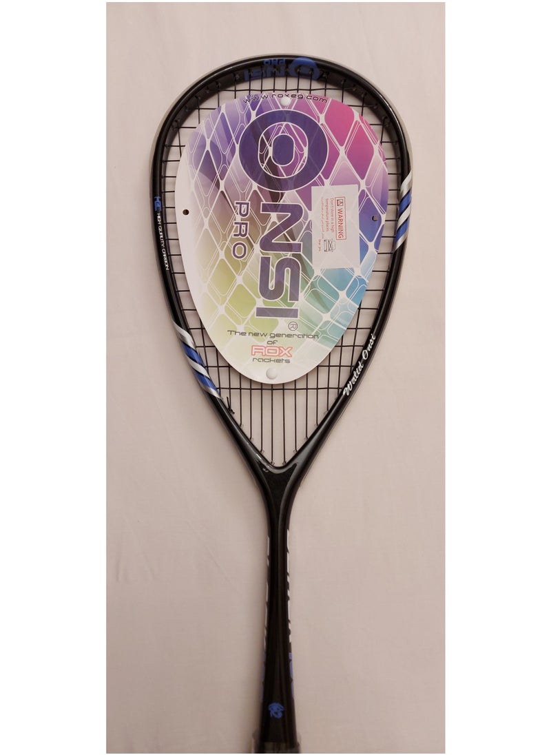 Onsi Pro Squash Racket, Lightweight Graphite Frame 125g BLACK100  - Image 1