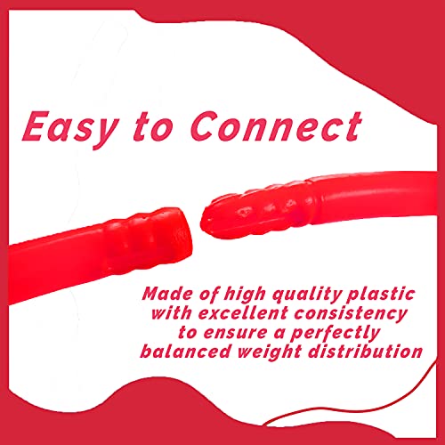 Toy Cloud Hula Hoop for Kids & Adults – Adjustable Size (17-27 Inch), Interlocking Segments, Exercise Fitness Ring – Red Hula Hoop for Weight Loss - Image 2