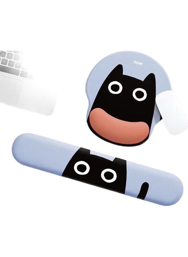 Bubm Keyboard Wrist Rest, Mouse Pad, Wrist Pad, Large Memory Foam, Laptop Gaming Pad, 87-Key Desktop Wrist Rest, Soft Wrist Pad, Palm Rest - Big Eye Cute Pet - Image 3