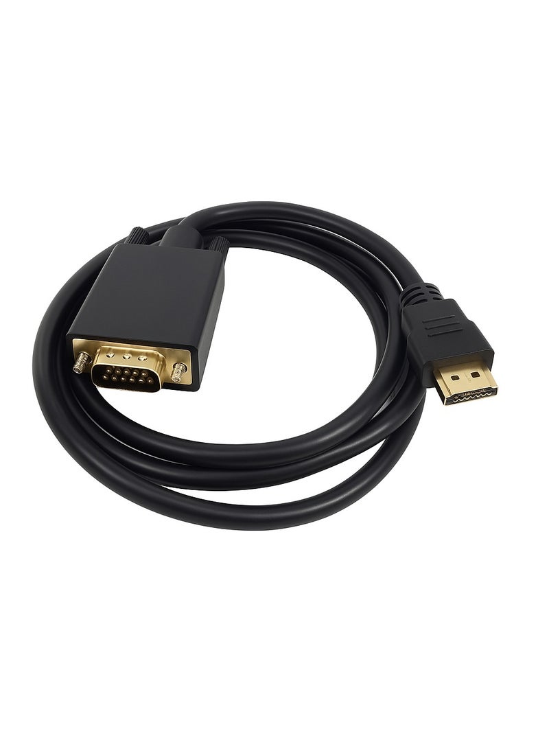 FUJISHKA HDMI to VGA Cable 1.8 Meter HDMI to VGA Adapter Cable – High-Performance Male-to-Male Connector for Seamless Digital-to-Analog Video Transmission – Ideal for Laptops, PCs, Projectors, and Monitors – Durable Build with Gold-Plated Connectors for Enhanced Signal Stability - Image 4
