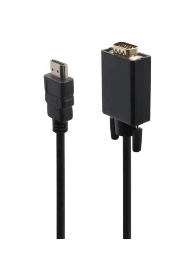 FUJISHKA HDMI to VGA Cable 1.8 Meter HDMI to VGA Adapter Cable – High-Performance Male-to-Male Connector for Seamless Digital-to-Analog Video Transmission – Ideal for Laptops, PCs, Projectors, and Monitors – Durable Build with Gold-Plated Connectors for Enhanced Signal Stability - Image 2