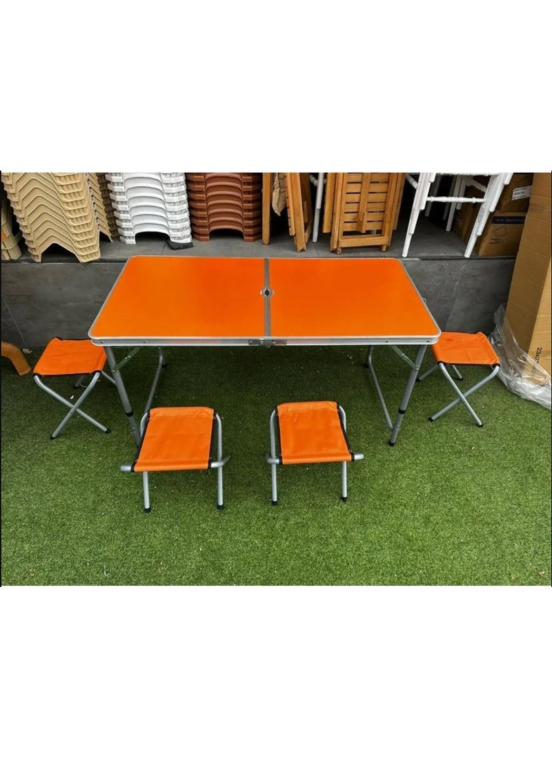 Folding Aluminum Camping Table 4-Piece Stool Set - pzsku/Z6B17696CE7C660AC3C0DZ/45/_/1729228685/1328ab4e-41ba-4910-bfcf-369b69a55783