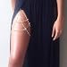 Aimimier Bohemian Rhinestone Multi Layers Leg Thigh Chain Shiny Tennis Chain Summer Beach Bikini Body Chain Crystal Sexy Body Jewelry for Women (Silver) - Image 2