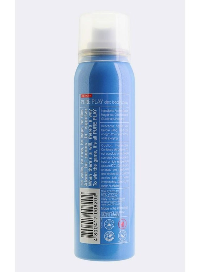 Bench Blue Pure Play Deo Body Spray 100ml - Image 2
