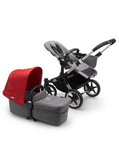 Bugaboo Donkey3 Mono Complete Stroller  Grey Melange/Red  - Image 3