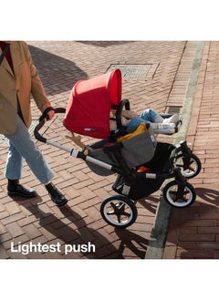 Bugaboo Donkey3 Mono Complete Stroller  Grey Melange/Red  - Image 4