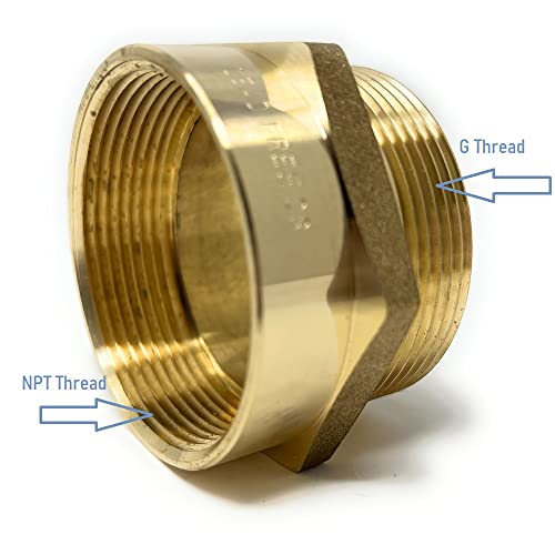 Cascada Showers Cascada 2 G Thread British BSPP Male to 2 NPT Thread Female Pipe Fitting Adapter LeadFree - Image 3