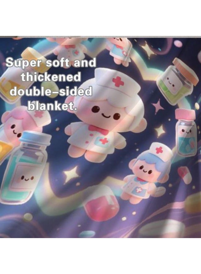 عام Wisdom Fairy (أحدث) بطانية رقيقة من الفانيلا (دافئة ومريحة، ومناسبة للنوم، واستخدام اللعبة، وإزالة الغبار والرمل) 150 سم * 200 سم - 62 - Image 5