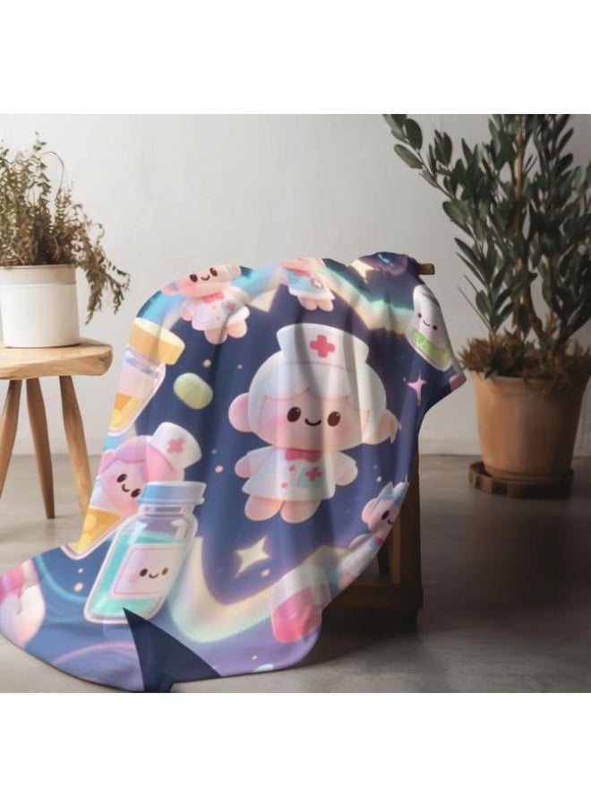 عام Wisdom Fairy (أحدث) بطانية رقيقة من الفانيلا (دافئة ومريحة، ومناسبة للنوم، واستخدام اللعبة، وإزالة الغبار والرمل) 150 سم * 200 سم - 62 - Image 3