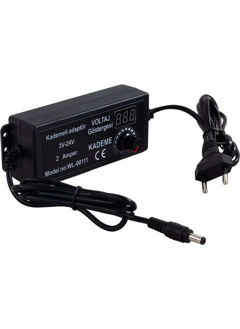 Winlight WL-00111 3 Volt - 24 Volt - 2 Ampere 5.5*2.5 Tip Digital Display Adjustable Step Adapter (81)