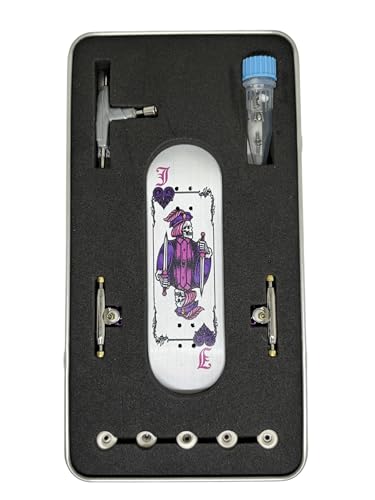 LEEFAI Pro Fingerboard Complete Skateboard Set 29X96mm with Maples Wood Deck 40 pro Trucks Regular kingpinsUrethane Bearing wheelsop3ra v3 Hearts of Jack - Image 1