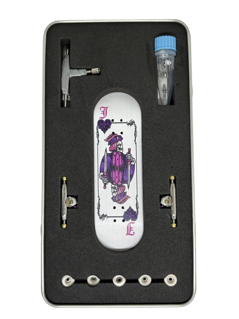 LEEFAI Pro Fingerboard Complete Skateboard Set 29X96mm with Maples Wood Deck 40 pro Trucks Regular kingpinsUrethane Bearing wheelsop3ra v3 Hearts of Jack - Image 3