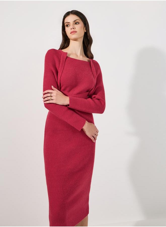 Styli Ribbed Midi Dress  - Image 2