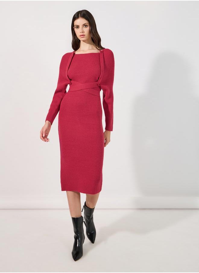Styli Ribbed Midi Dress  - Image 1