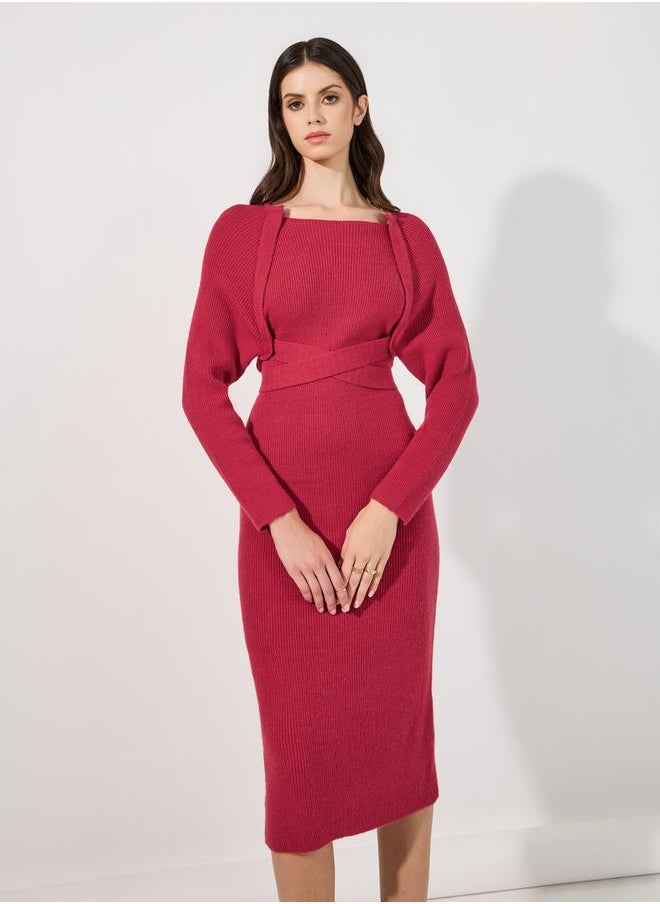 Styli Ribbed Midi Dress  - Image 5