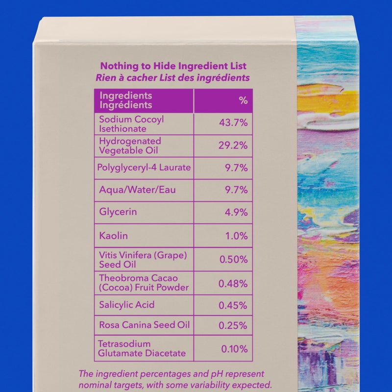 Good Molecules صابونة Good Molecules Clarify and Cleanse Bar - صابونة خالية من الصابون تحتوي على حمض الساليسيليك وBHA وشجرة الشاي وطين الكاولين لترطيب البشرة - للعناية بالبشرة والوجه والجسم - Image 4