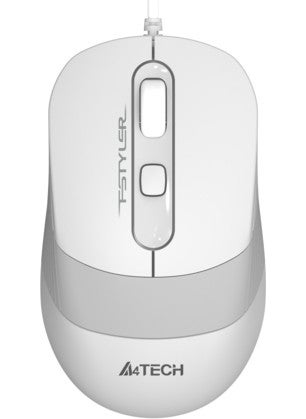 A4TECH FM10 USB 1600DPI Gray - White Mouse  - Image 1