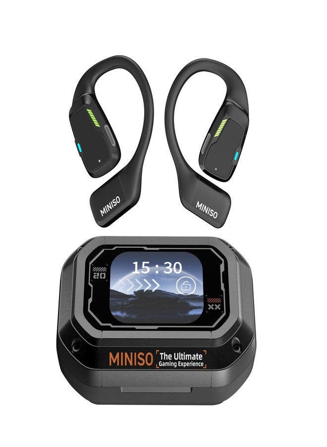 ميني سو سماعات MINISO M98 للترجمة الذكية، سماعات ترجمة فورية 3 في 1 مع تطبيق، سماعات ترجمة تدعم 134 لغة مع شاشة LCD تعمل باللمس، سماعات مفتوحة الأذن للترجمة، مثالية للتعلم والسفر والأعمال. - Image 1