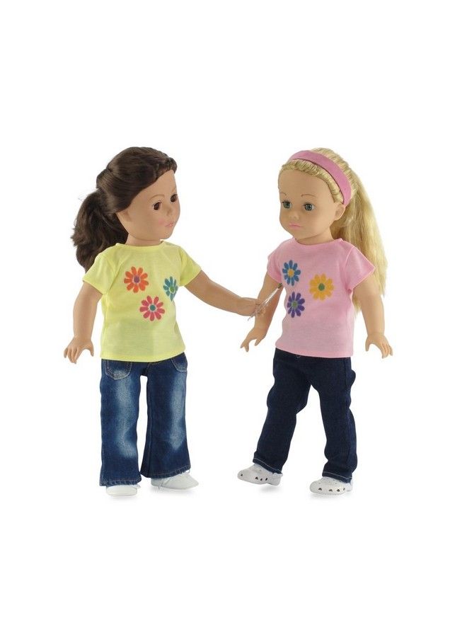 Emily Rose 18 Inch Doll Clothes 5 Pack Pastel 18" Doll Spring Tshirts Tees Value Bundle ; Great Birthday Craft Activity ; Gift Boxed! ; Fits Most 1618" Dolls - Image 5