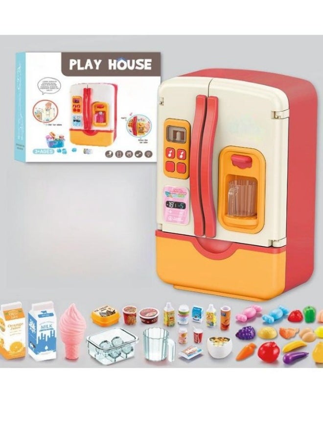 Kitchen Toys Fridge Refrigerator with Ice Dispenser Pretend Play Appliance for Kids, Play Kitchen Set with Music and Light - pzsku/Z6B17BE1E2B834D0EF4EBZ/45/_/1709085122/7eb93920-f34b-4ef2-98f7-ef458f11b275