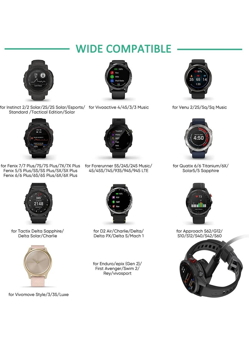سيوسي محول قاعدة شحن لساعة Garmin، USB C وMicro USB Watch شاحن محول موصل محول قاعدة توصيل، متوافق مع Fenix، Instinct، Tide، التكتيكية، Forerunner، والمزيد من السلاسل  - Image 3